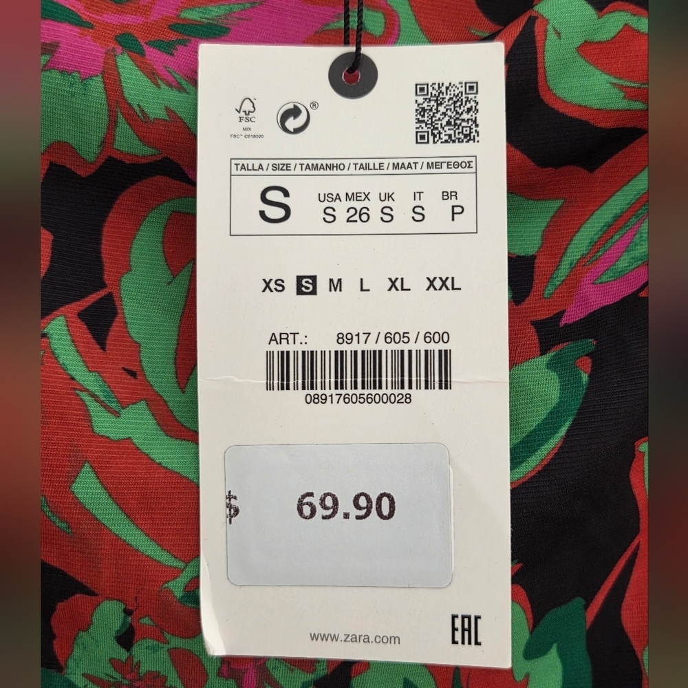 ZARA  long sleeve new geourgeous MINI dress. Size S - Picture 5 of 6